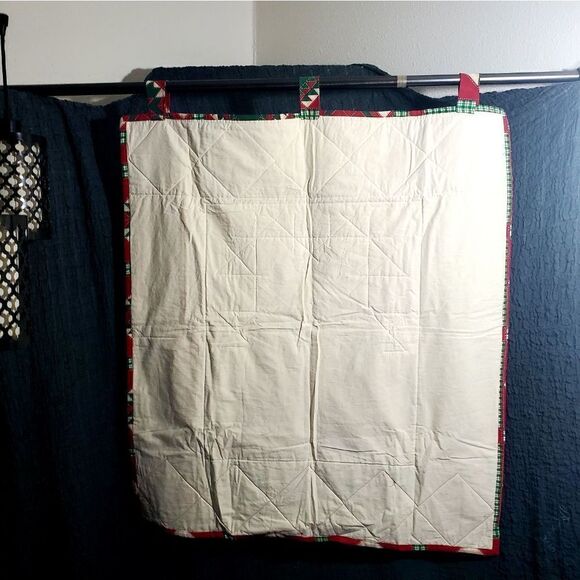 Vtg Christmas Snowman Quilt Decor - Picture 6 of 6